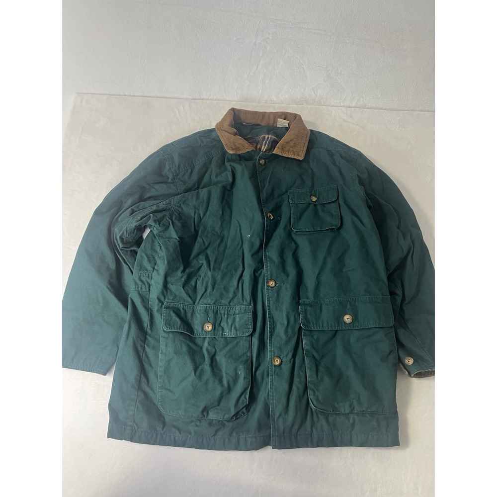 VTG Urban Equipment Green Chore Jacket Flannel Lined Field Barn Coat Mens Large